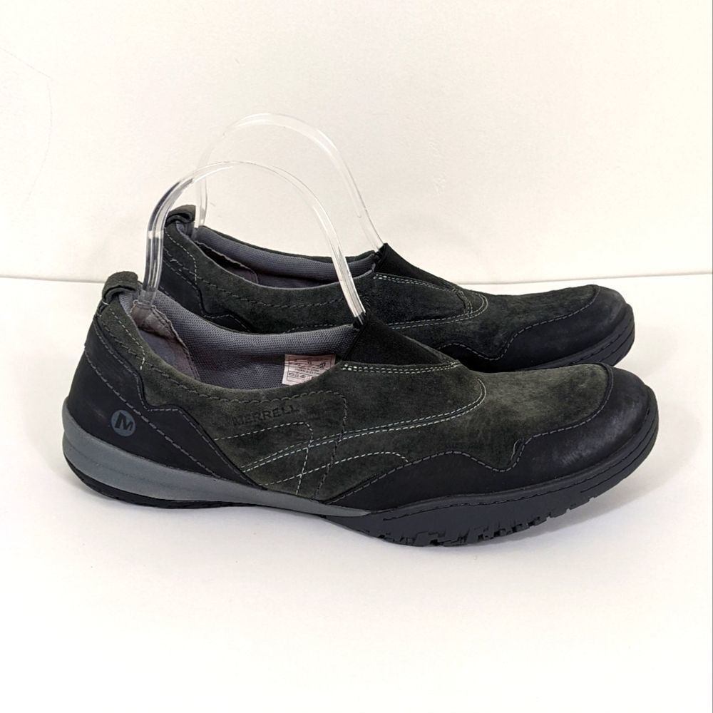 Merrell Albany Gray Suede Moccasins Women's 11